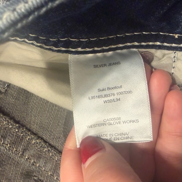 Silver Jeans Co Suki Bootcut Jeans Womens 32x34 Dark Wash Mid Rise Stretch - Picture 6 of 6